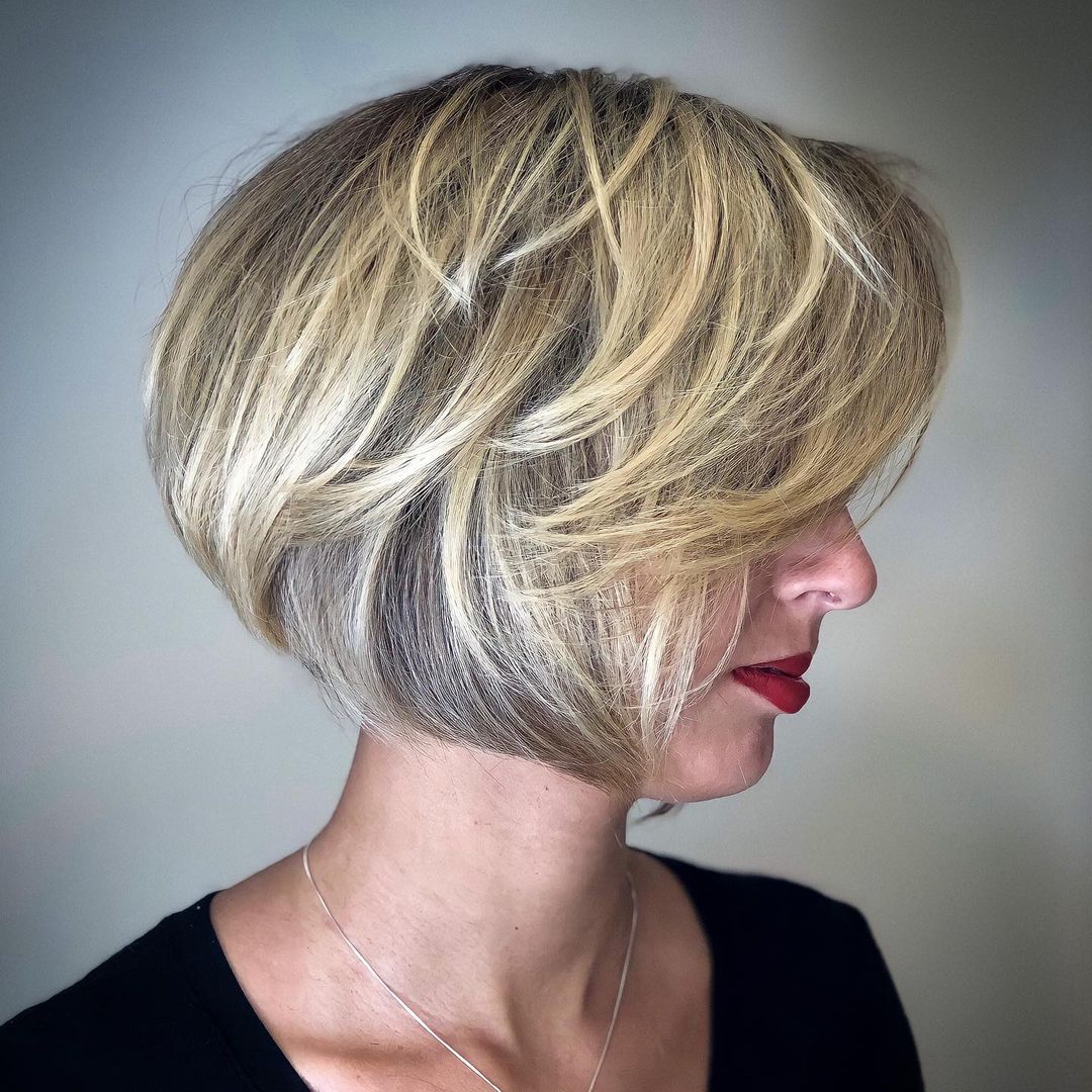 Jaw-Length Bob with Layered Bangs