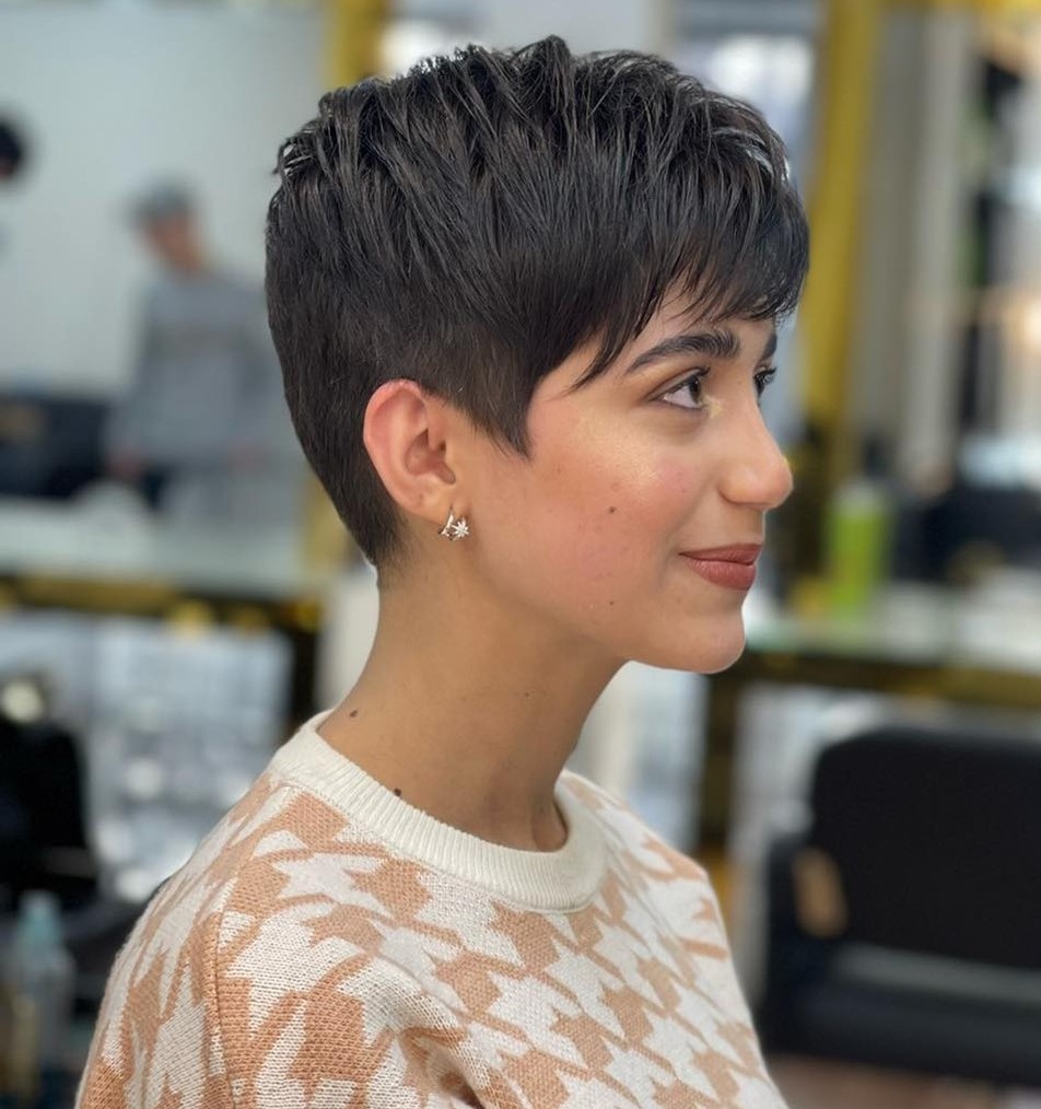 Neat Pixie Cut with Layered Top and Bangs