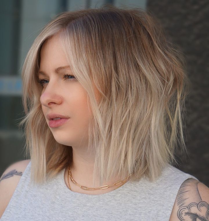 Wispy Mid-Length Bob for Thin Hair