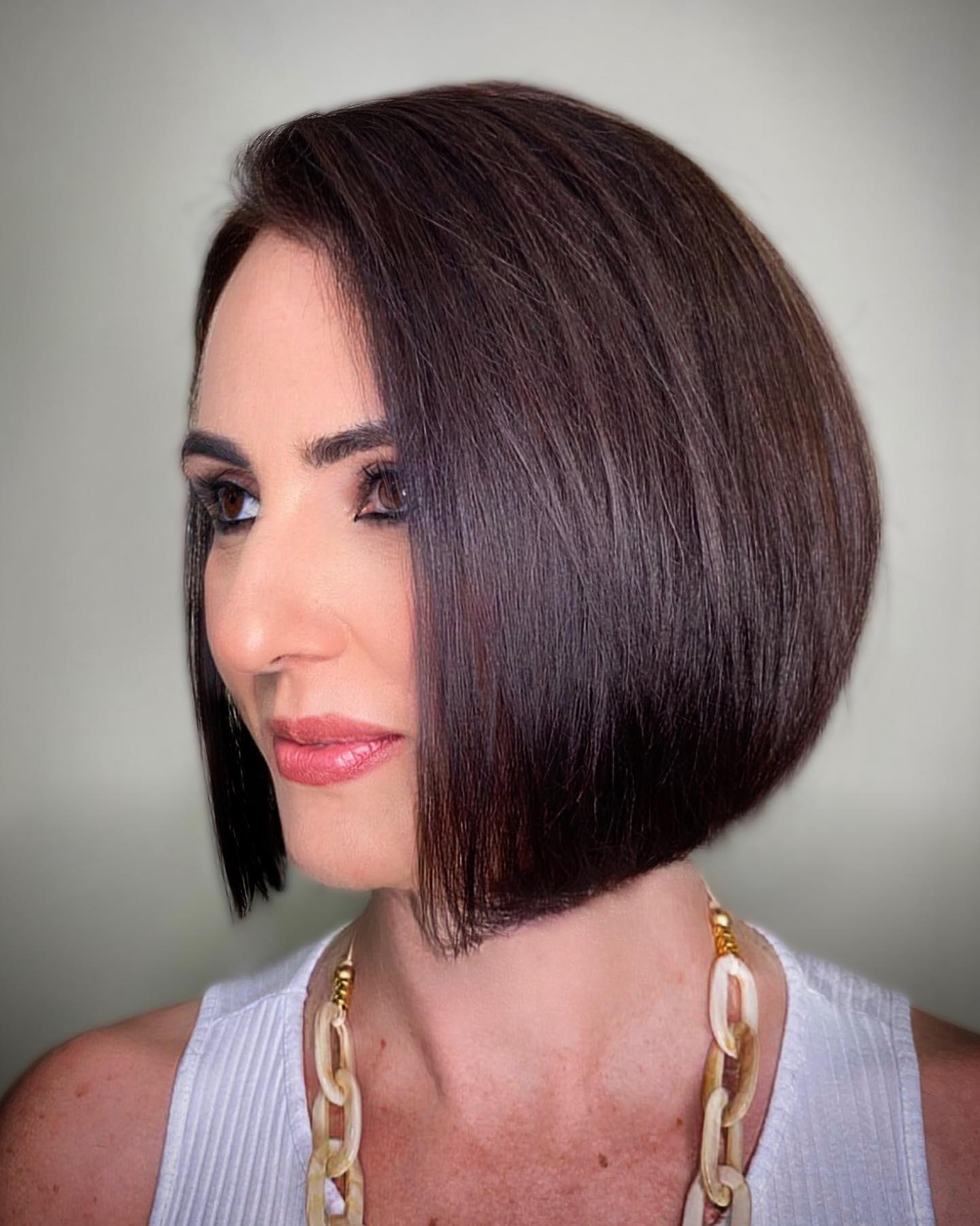 Chin-Length Polished Inverted Bob