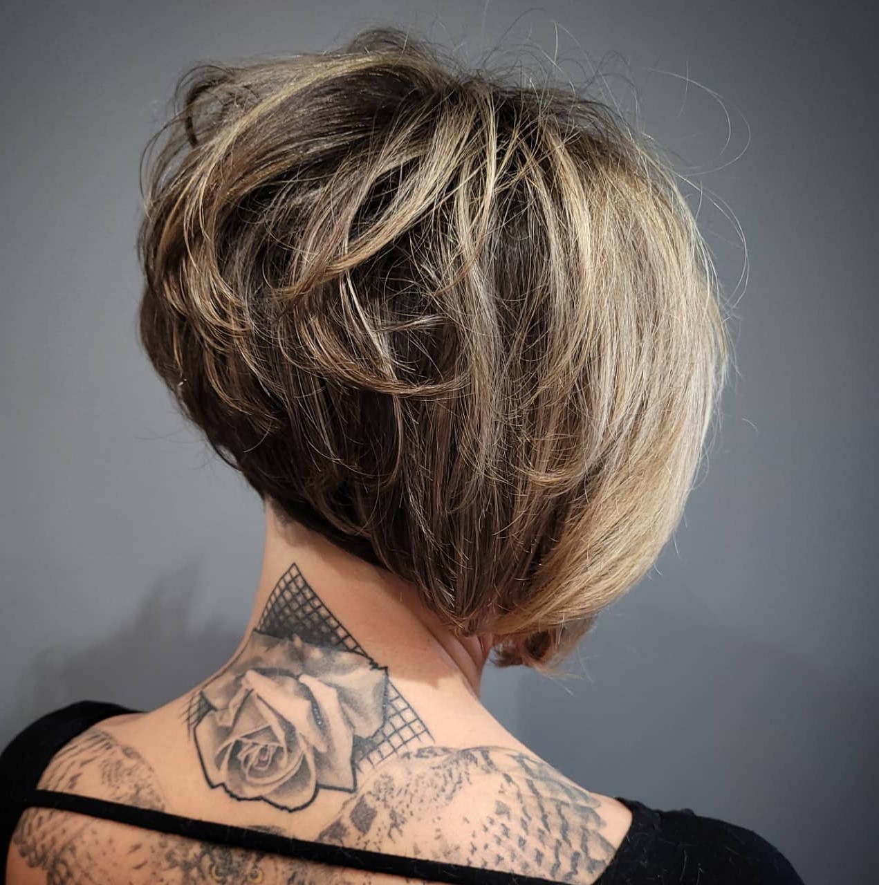 Short Messy Inverted Bob