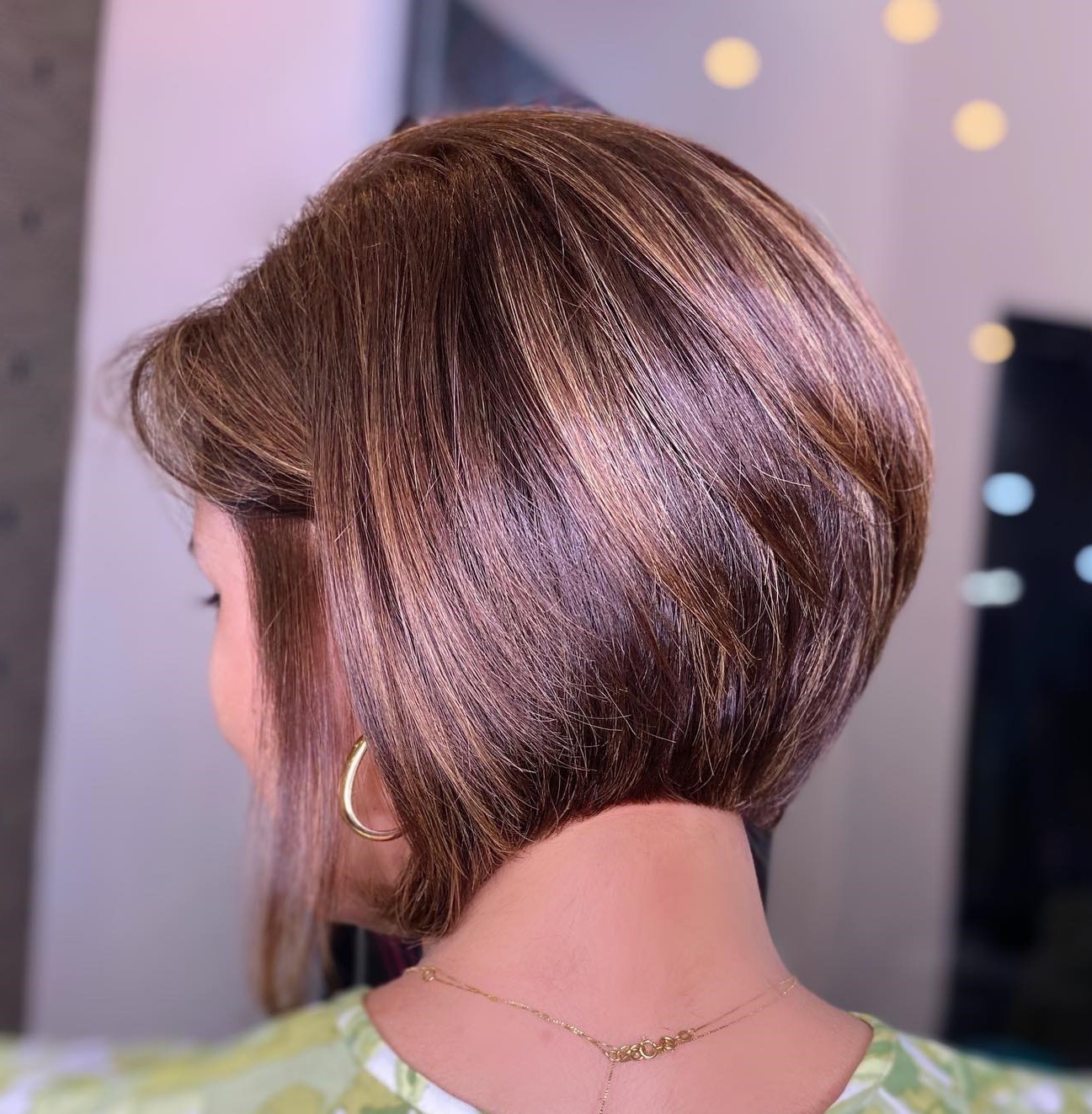 Pretty Concave Stacked Bob Haircut