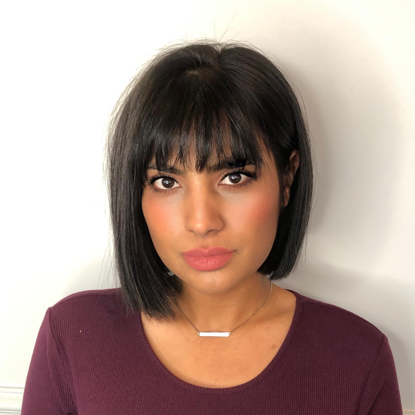 Asymmetrical Straight Bob with Piece-y Bangs