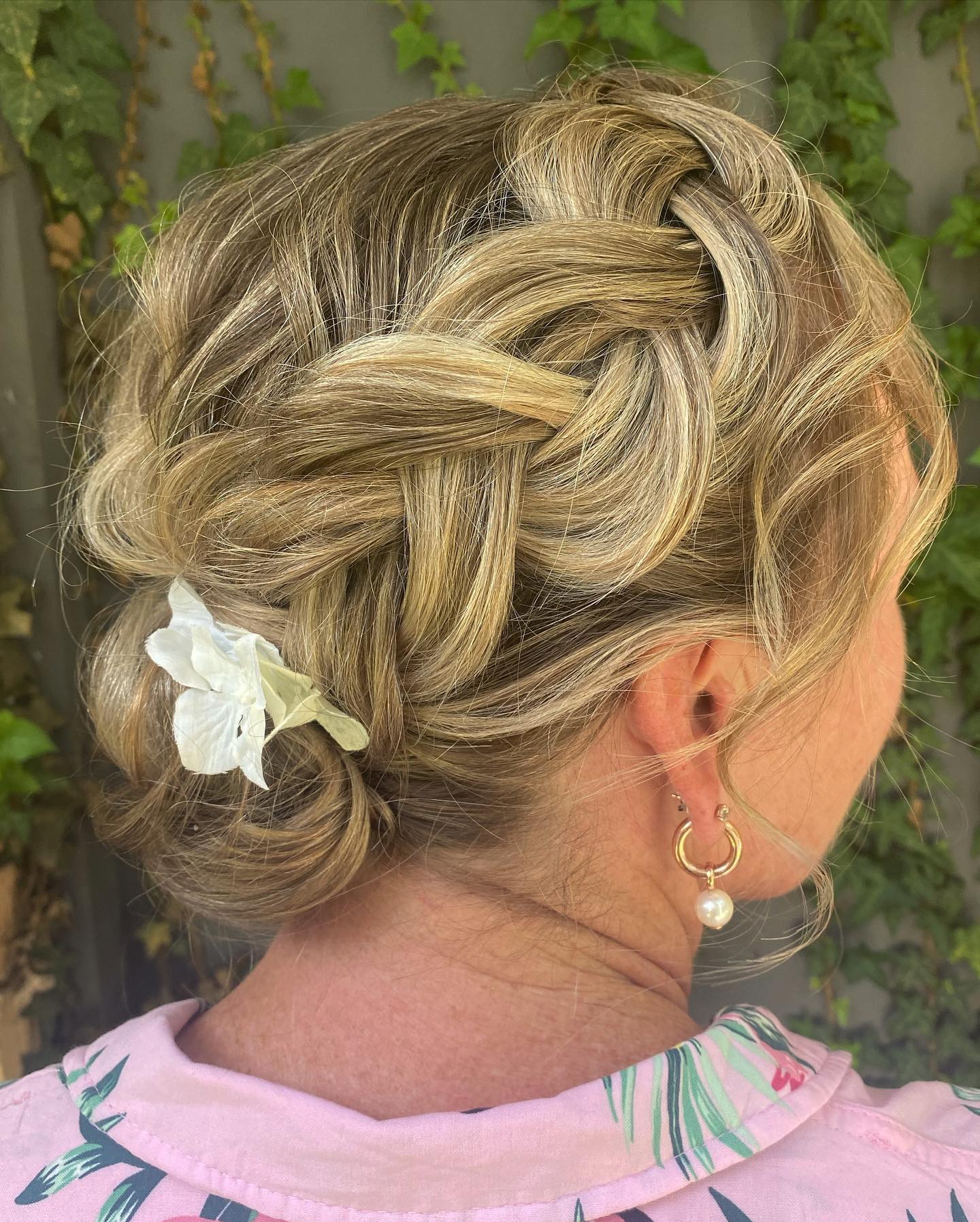 Crown Braid and Bun for Short Hair