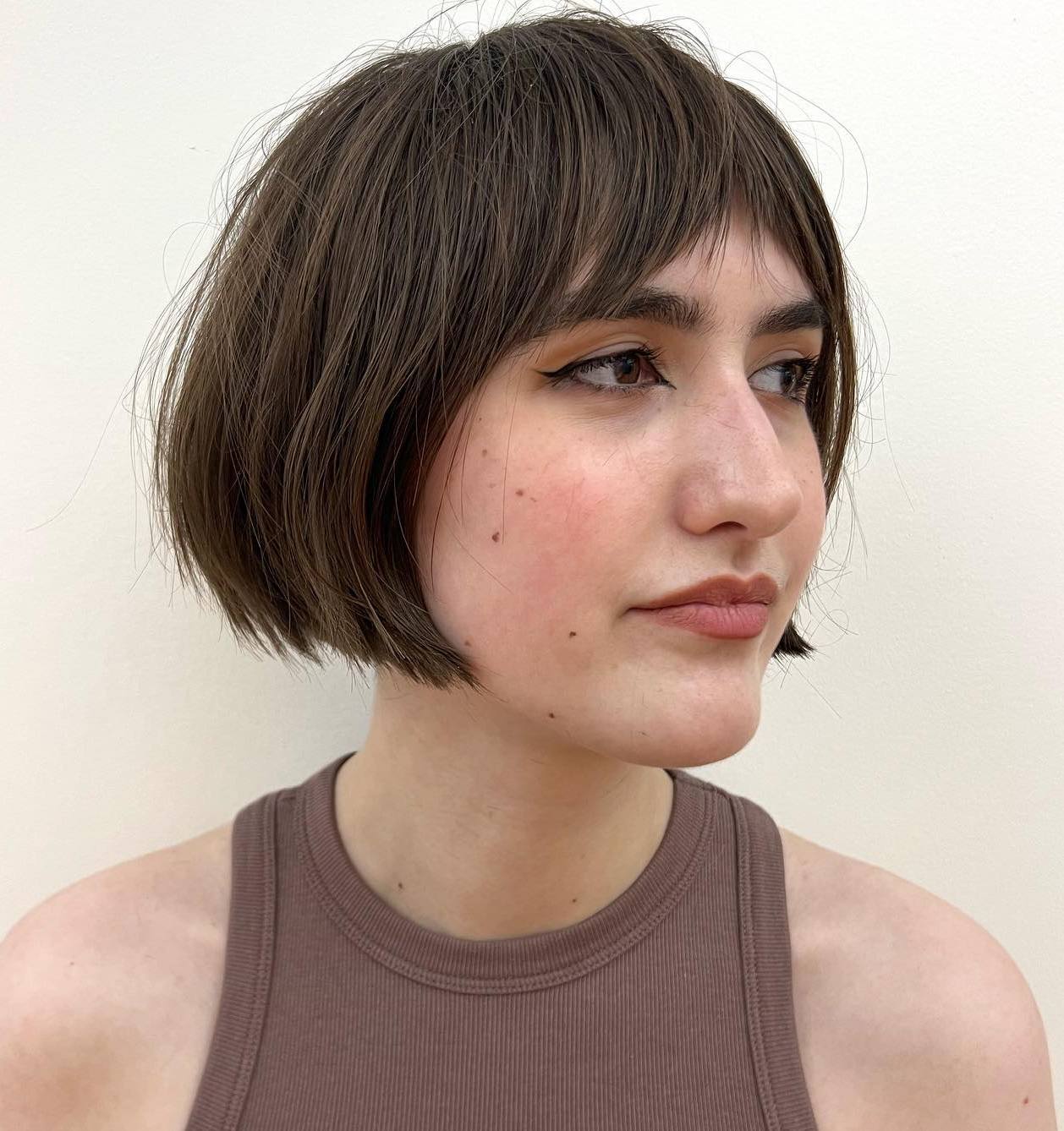 Short Jagged Bob with Cropped Bangs